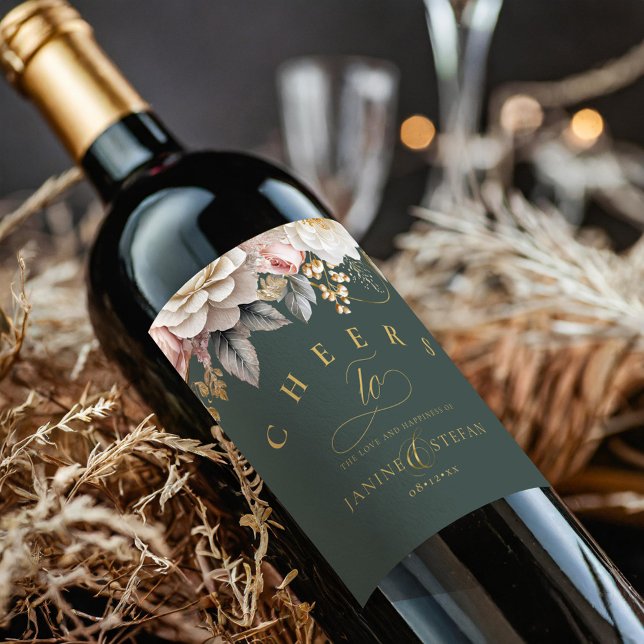 Blumendrama Wedding Green ID1022 Weinetikett (Von Creator hochgeladen)