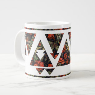 Blumendreiecke und -pfeile Jumbo-Tasse