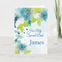 Blumendruck Individuelle Name Card-Vatertag Card