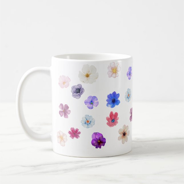 Blumendruck Kaffeetasse (Links)