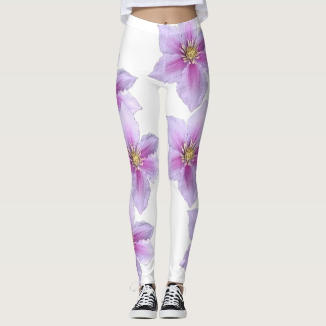 Blumendruck Leggings-Elegant & stilistische Aktive Leggings (Vorderseite)