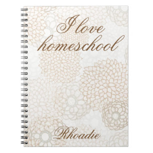 Blumendruck zum Thema Homeschoschule Notizblock