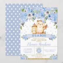 Blumendusche Blue Blumen Baby Boy