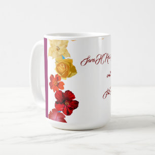 Blumendusche Einladung, Wildblume Bridal Kaffeetasse