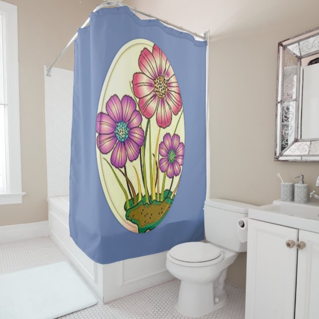 Blumenduschvorhang Duschvorhang (Beispiel)