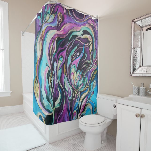 Blumenduschvorhang Duschvorhang (Beispiel)