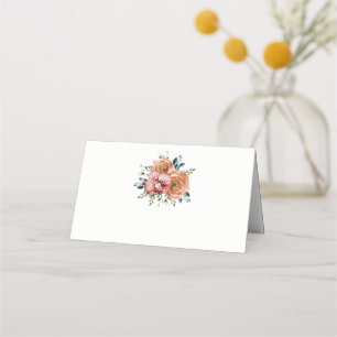 Blumendusty Orange Rose Rote Orchideen Hochzeit Platzkarte