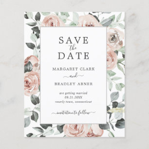 Blumendusty Rose Hochzeit speichern das Datum