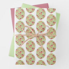 Blumeneier: festes Umschlagpapier Geschenkpapier Set