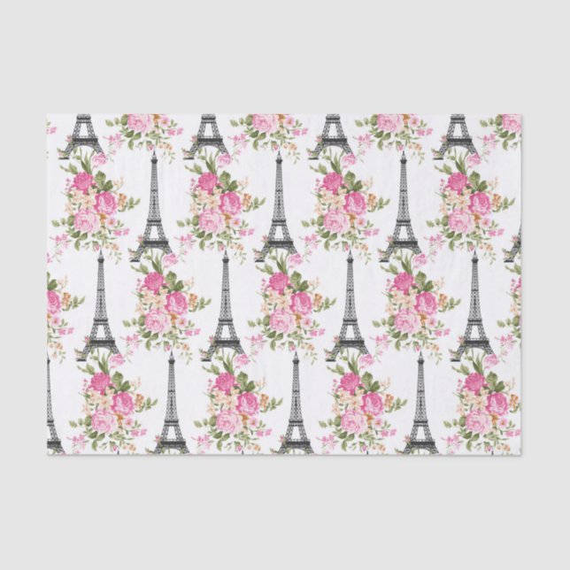 BlumenEiffelturm Seidenpapier (Vorderseite)