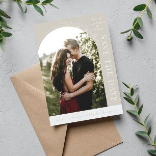 Blumeneinfachheit 1 Austern-Beige Save The Date