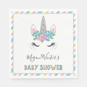 BlumenEinhorn-Babyparty Serviette