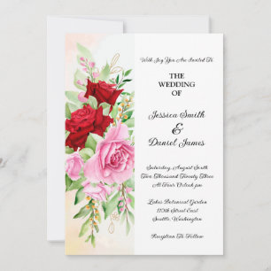 Blumeneinladung zur Hochzeit Einladung
