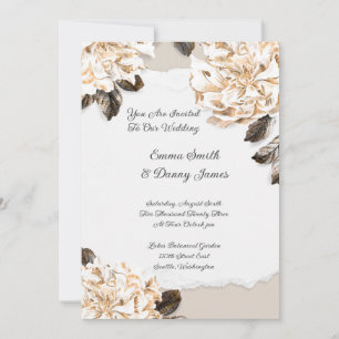 Blumeneinladung zur Hochzeit Einladung