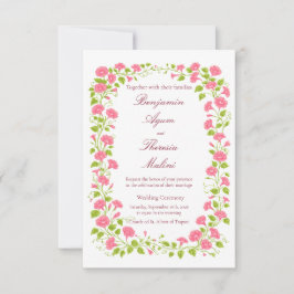 Blumeneinladungskarte zur Hochzeit RSVP Karte