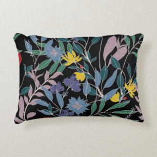 Blumenelegant: Abstrakter Vintager Hintergrund Dekokissen