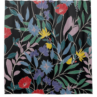 Blumenelegant: Abstrakter Vintager Hintergrund Duschvorhang