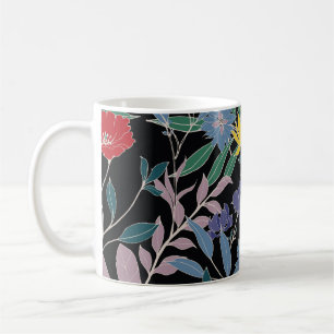 Blumenelegant: Abstrakter Vintager Hintergrund Kaffeetasse