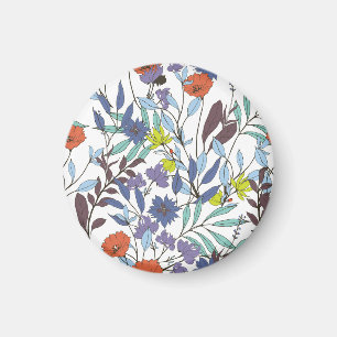 Blumenelegant, Abstrakter Vintager Hintergrund. Magnet