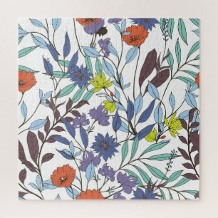 Blumenelegant, Abstrakter Vintager Hintergrund. Puzzle