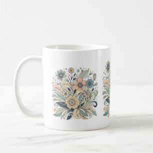 Blumenelegant in Pastel Tones Tasse