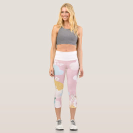 🇯 🇵 Blumenelegante aus Japan🌸 Capri Leggings