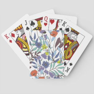 Blumeneleganz, abstrakter Vintage-Hintergrund. Spielkarten