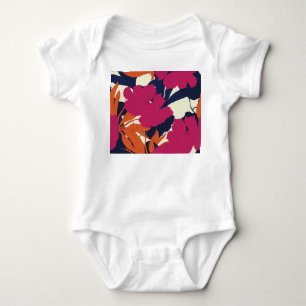 Blumeneleganz: abstraktes Muster Baby Strampler