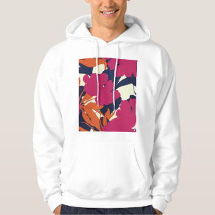 Blumeneleganz: abstraktes Muster Hoodie