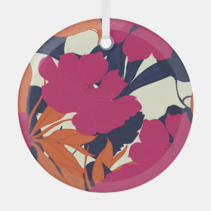 Blumeneleganz: abstraktes Muster Ornament Aus Glas