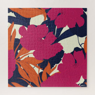 Blumeneleganz: abstraktes Muster Puzzle