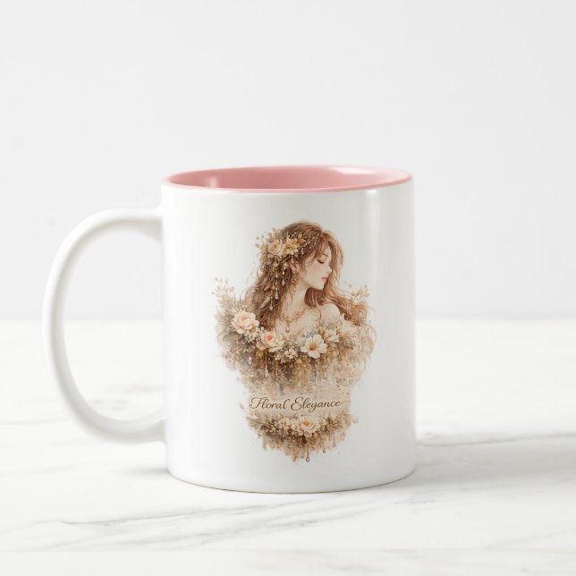Blumeneleganz Frau Tasse (Links)