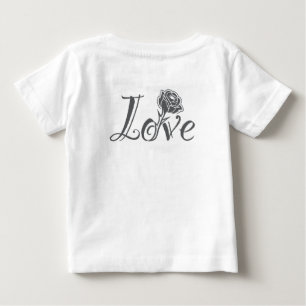 Blumeneleganz: Liebe illustriert mit Rose Baby T-shirt