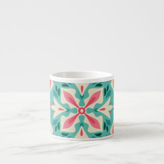 Blumeneleganz: nahtloses Vintage-Motiv. Espressotasse