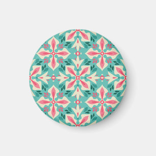 Blumeneleganz: nahtloses Vintage-Motiv. Magnet
