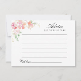 Blumenempfehlung in Aquarellfarben Hinweiskarte