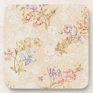 Blumenentwurf mit Pfingstrosen, Lilien und Rosen Untersetzer