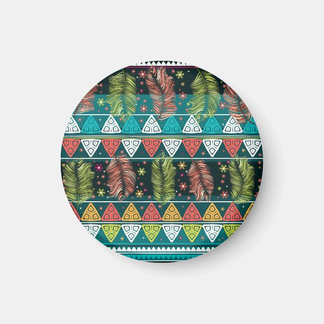 Blumenethnischer Doodle: Gentle Vintag. Magnet (Vorne)