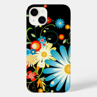 Blumenexplosion der Farbe auf schwarz Case-Mate iPhone 14 Hülle