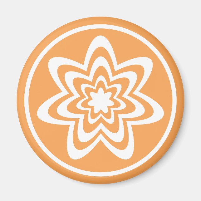 Blumenexplosionsmagnet, Orange Magnet (Vorne)