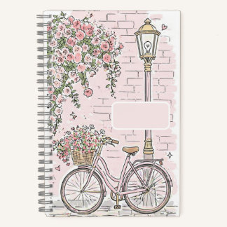 Blumenfahrrad Notizbuch