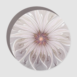 Blumenfantasie, Abstrakte moderne Pastell-Blume Auto Magnet