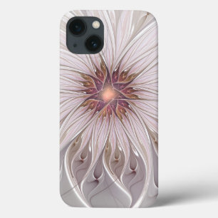 Blumenfantasie, Abstrakte moderne Pastell-Blume iPhone 13 Hülle