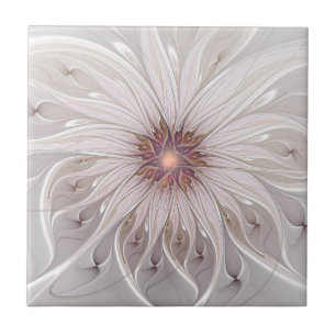 Blumenfantasie, Abstrakte moderne Pastell-Blume Fliese