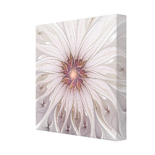 Blumenfantasie, Abstrakte moderne Pastell-Blume Leinwanddruck