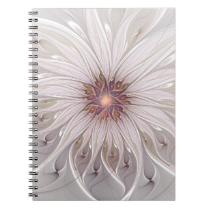 Blumenfantasie, Abstrakte moderne Pastell-Blume Notizblock