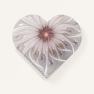 Blumenfantasie, Abstrakte moderne Pastell-Blume Notizbuch