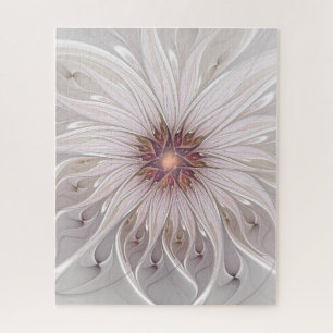 Blumenfantasie, Abstrakte moderne Pastell-Blume Puzzle