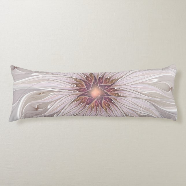 Blumenfantasie, Abstrakte moderne Pastell-Blume Seitenschläferkissen (Vorderseite)