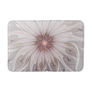 Blumenfantasie, abstrakte moderne Pastellblume Badematte